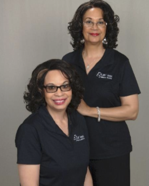 Peggy Cauthen, RN and Cathy Foster, RN — sister co-founders of JP Healthcare Solutions and the EZ Lift Vest